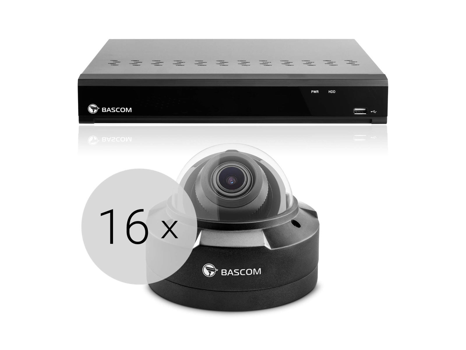 Bekabeld 16-dome-systeem PLUS