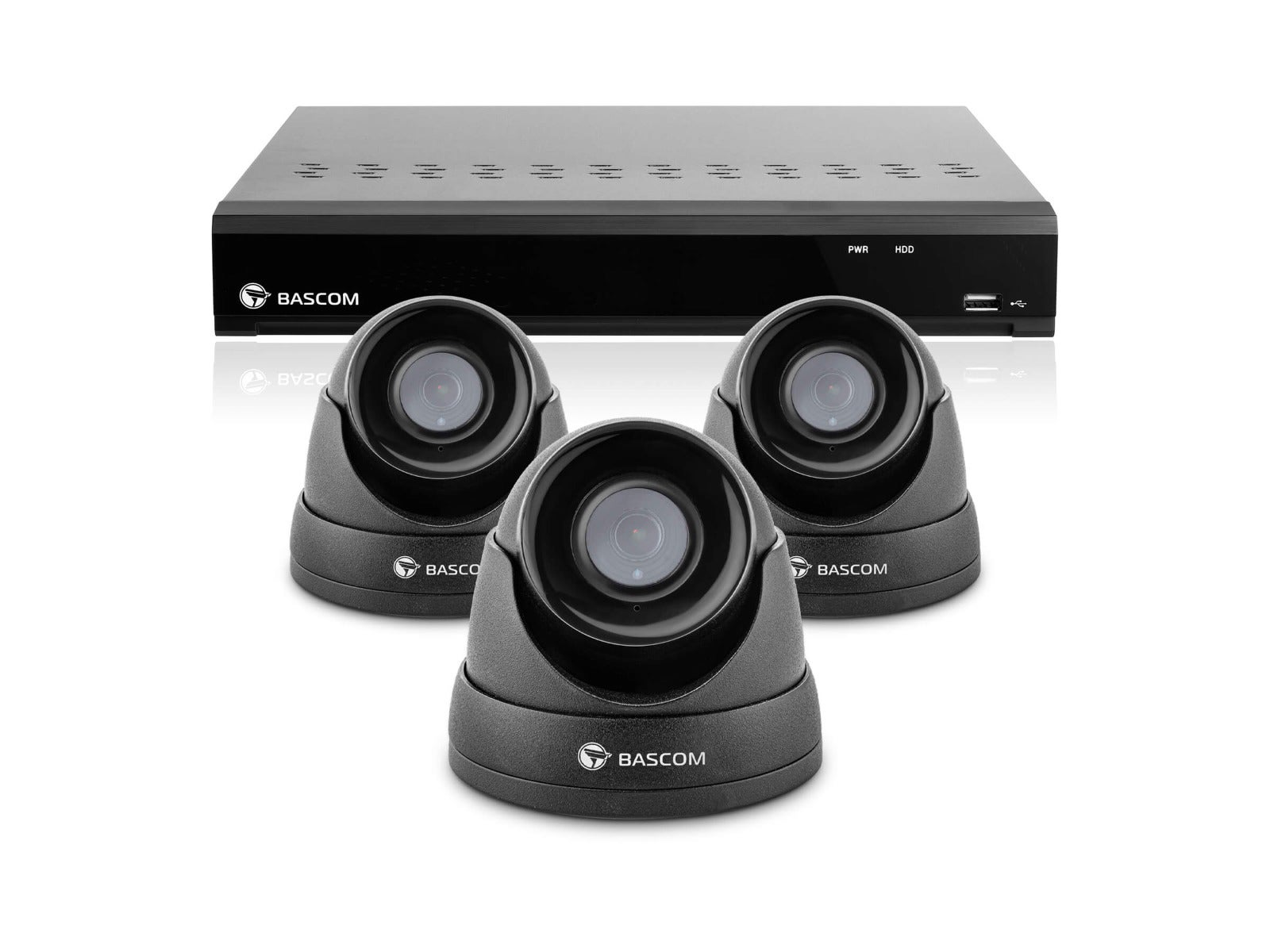 Bekabeld 3-dome-systeem