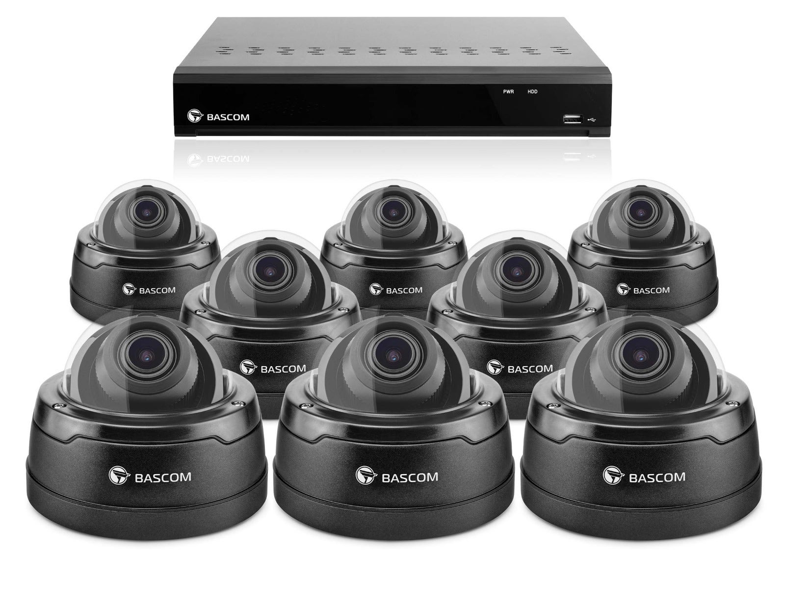 Bekabeld 8-dome-systeem PRO