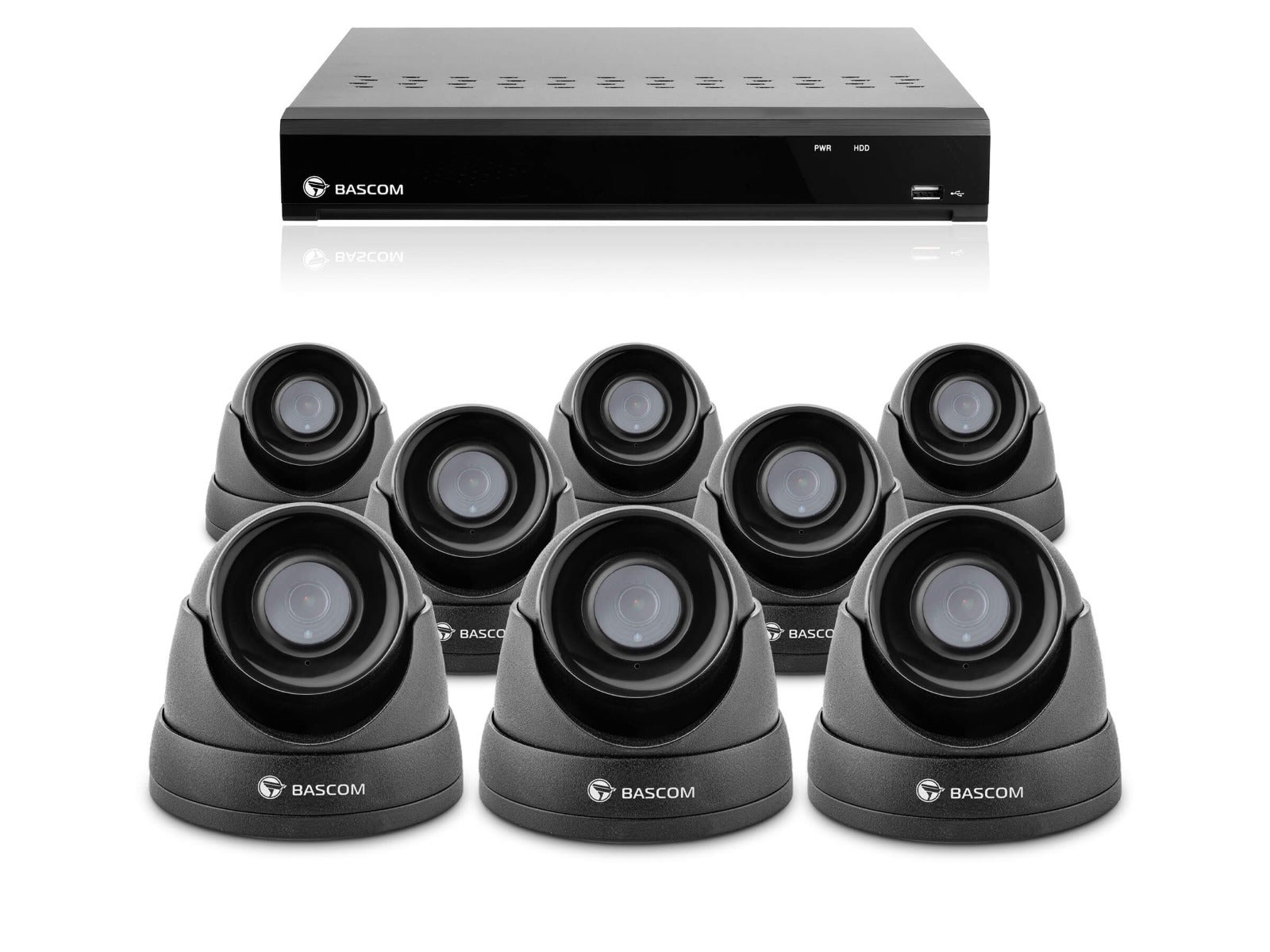 Bekabeld 8-dome-systeem